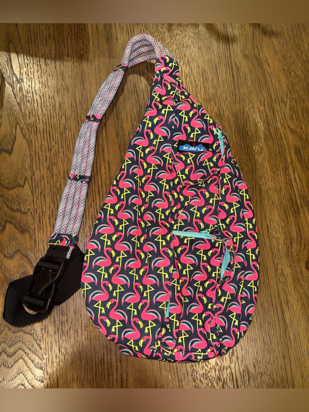 Kavu Neon Flamingo Rope Sling Bag